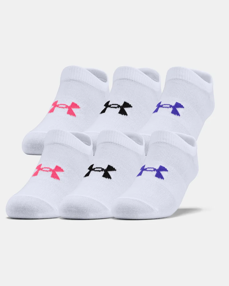 UNDER ARMOUR Kids’ Essential No Show Socks (6 Pairs) (Older Kids)